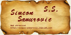 Simeon Samurović vizit kartica